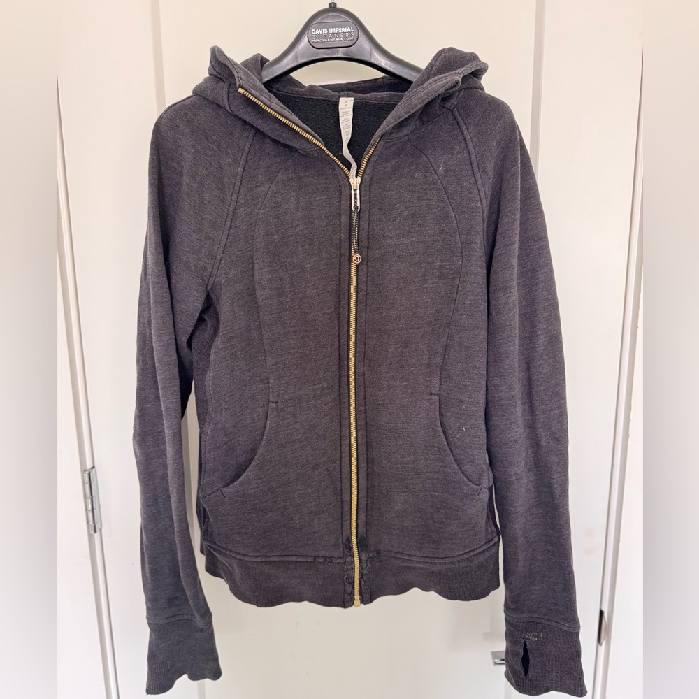 lululemon athletica Black Hoodie with Gold Zipper